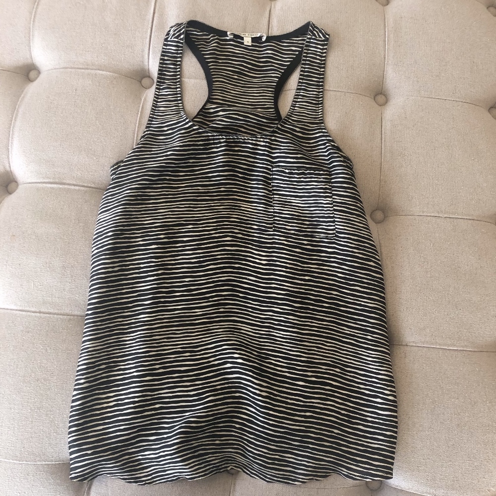 Black & White Zebra Print Racer Back Tank